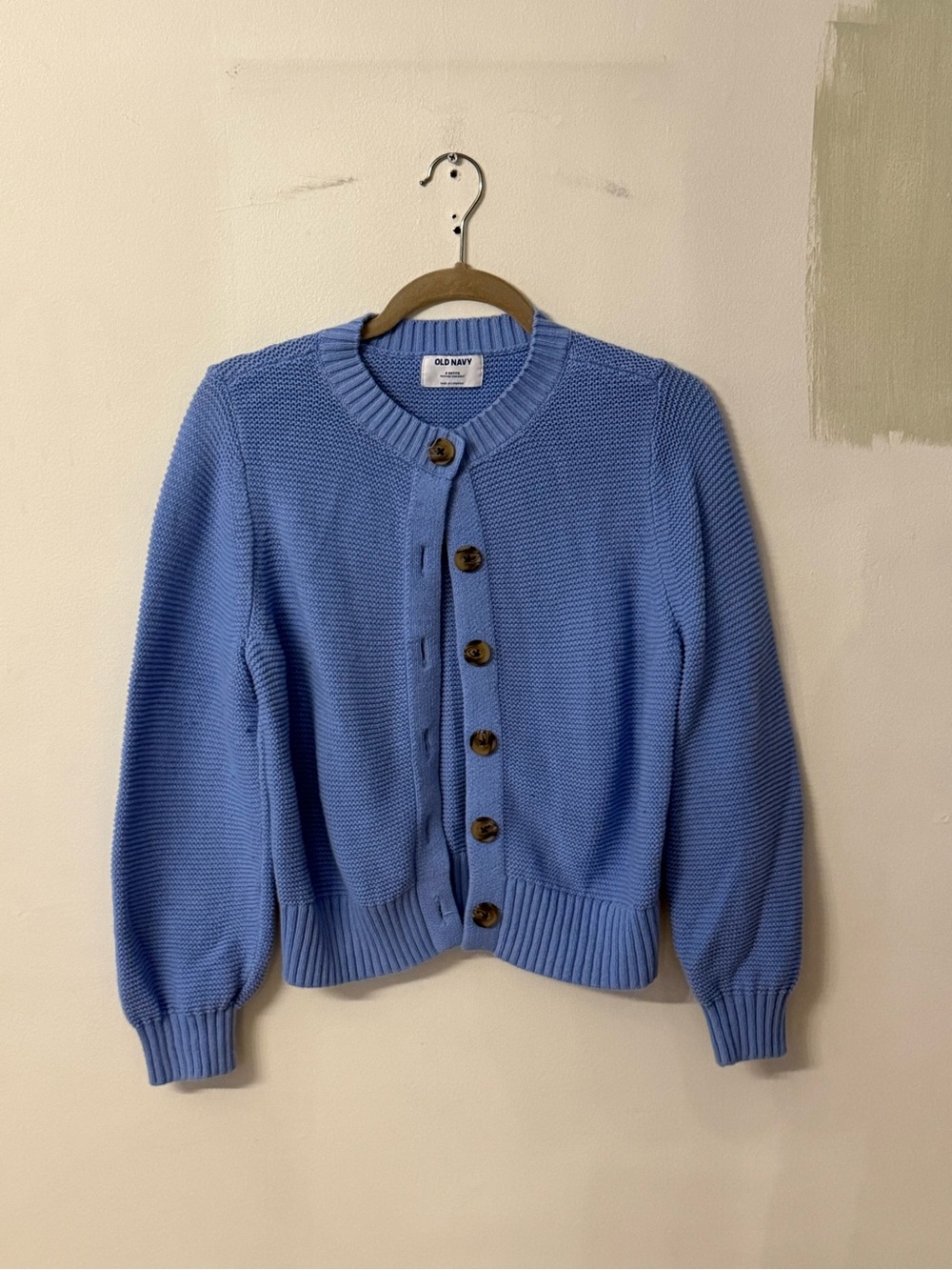 Old Navy Blue Button-Up Knit Cardigan